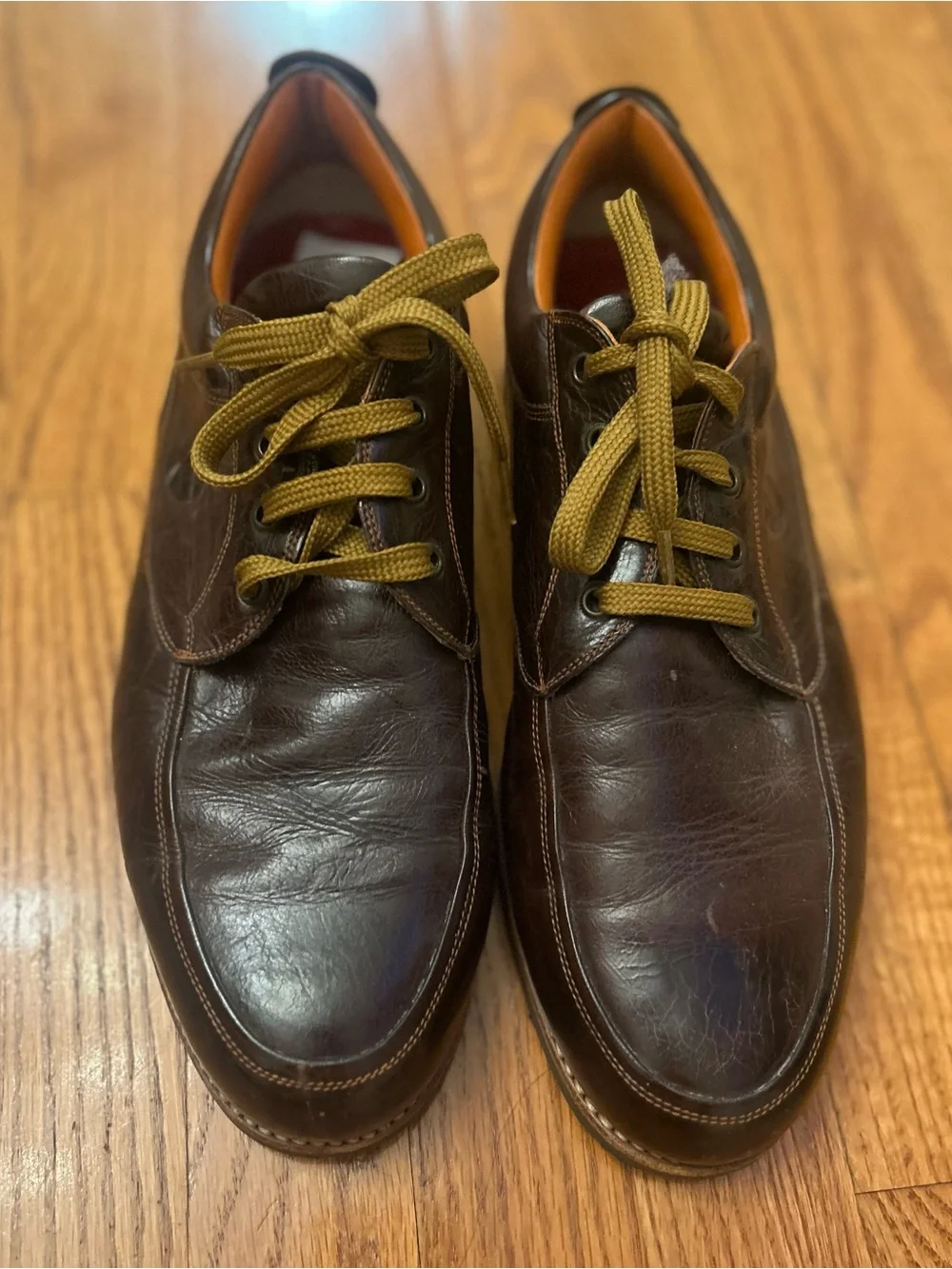 Dieter Kuckelkorn Men's Brown Leather Lace-Up super lijero Shoes 11.5